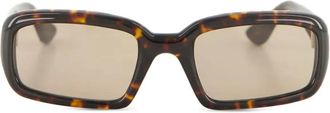 Port Tanger Occhiali rettangolari tartarugati - Marrone