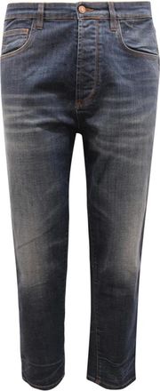 Officina36 Heren, Jeans, Blauw, Maat: XS Katoen