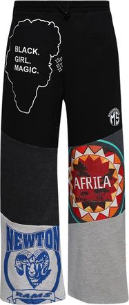 Marine Serre Pantaloni sportivi con stampa - Nero