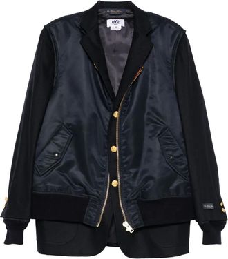 Junya Watanabe satin-finish bomber jacket - Blue