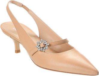 Stuart Weitzman Aura Mary Jane Leather Slingback Pump