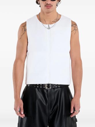Puma zip-front mesh-insert vest - men - Fabric - L - White
