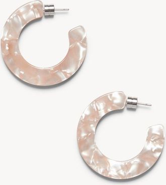 Machete Jewelry Kate Hoops in Peach Shell
