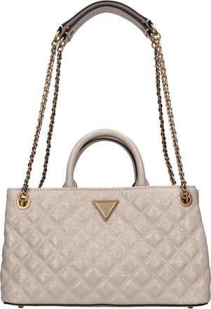 Guess Giully Quilted Satchel - Dames - Handtassen - Beige - ONE Size - Leer - Tassen