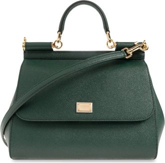 Dolce & Gabbana Sicily Large Handbag - Dames - Handtassen - Groen - ONE Size - Leer - Tassen