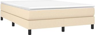 vidaXL Cama sin colchón tela color crema 140x200 cm Vidaxl