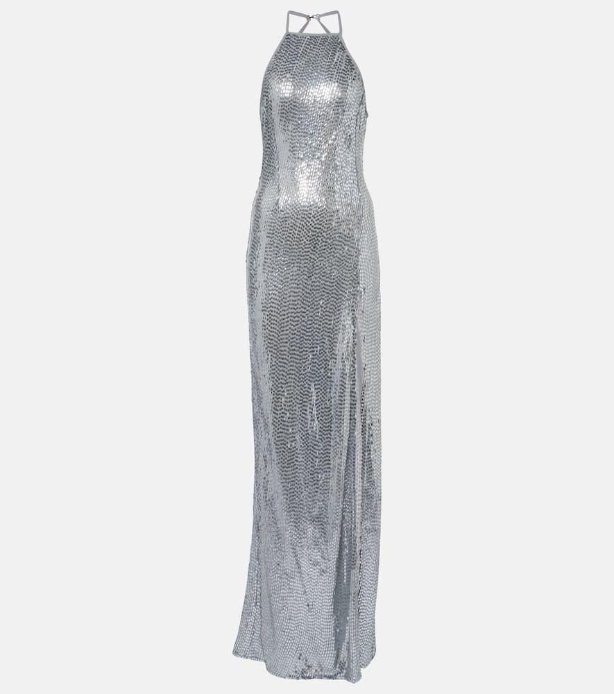 galvan silver sequin dress A Galvan London Sequin Dress For An Intimate London Dinner Party Wedding