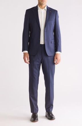 Scotch & Soda Modern Fit Solid Navy Wool Suit at Nordstrom Rack, Size 44 Short
