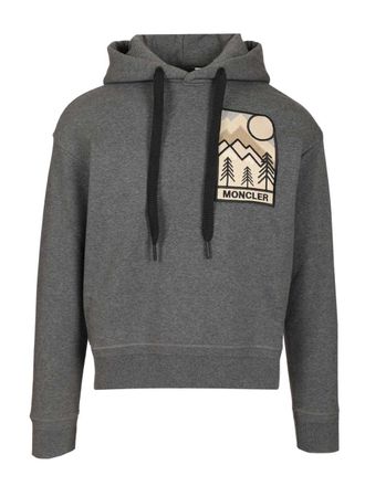 Moncler Hoodie Sweatshirts Grey-Uomo