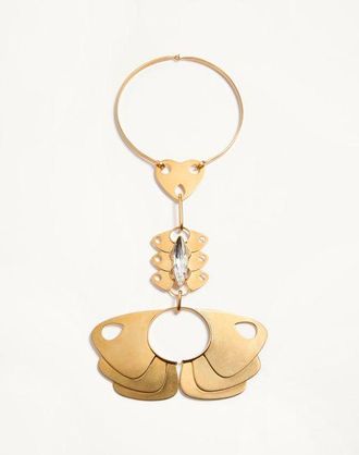 Valentino Garavani Pages Necklace In Metal And Crystals Wo