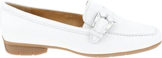 Gabor Leren Slip-On Loafers - Dames - Loafers - Wit - 40 EU - Leer - Schoenen