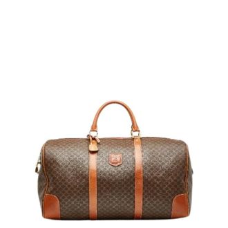Celine Pre-owned Weekend Bags, unisex, Brown, Size: ONE SIZE Pre-owned Canvas Weekend Bag