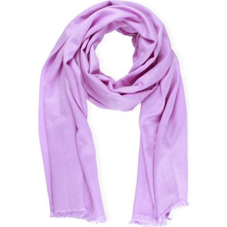 Saachi Cashmere Silk Eyelash Fringe Scarf in Lavender at Nordstrom Rack