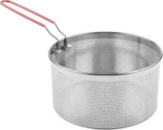 OEM Cesta Para Pasta De Acero Inoxidable - Cesta Coladora Para Cocinar - Escurridor De Pasta - Mango Desmontable - 20 Cm - Plateado