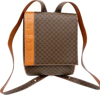 Celine Brown Camel Pvc Leather Backpack (Pre-Owned)