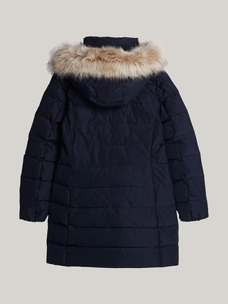 Tommy Hilfiger Womens Hooded Down Coat - Navy - XS