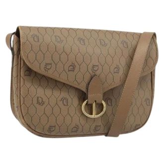 Dior Pre-owned Cross Body Bags, female, Beige, Size: ONE SIZE Pre-owned Vintage PVC Shoulder Bag