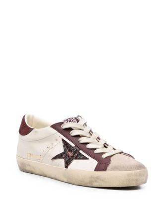 Golden Goose Red Super-Star Leather Sneakers