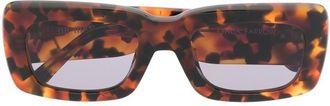 Linda Farrow x The Attico Marfa tortoiseshell sunglasses - unisex - Acetate - One Size - Brown