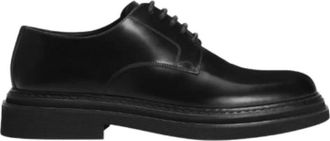 Dolce & Gabbana Derby van geborsteld kalfsleer - Heren - Nette schoenen - Zwart - 43 EU - Leer - Schoenen