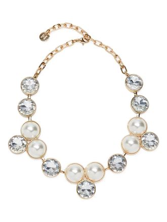 Carolina Herrera Halsketting met parels en kristallen - Goud