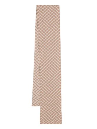 Drumohr graphic-print cashmere scarf - men - Cashmere - One Size - Neutrals