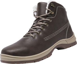 Generic Winter Shoes Mens Winter Boots Winter Boots Mens Elegant Boots Snow Boots Non-Slip High Hiking Shoes Waterproof Winter Boots Outdoor Shoes, coffee, 12