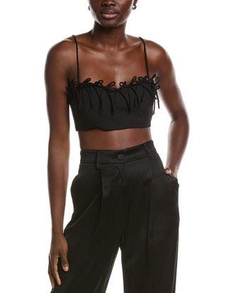 Ganni Ganni Drapey Melange Sleeveless Top