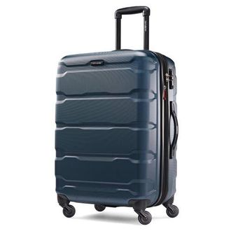 Samsonite Omni PC Checked-Medium 24-Inch Hardside Expandable Luggage with Spinner Wheels in Teal at Nordstrom
