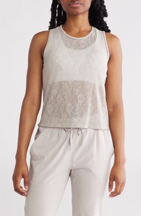 Gottex Lace Sleeveless Top in Moon Beam at Nordstrom Rack, Size X-Small