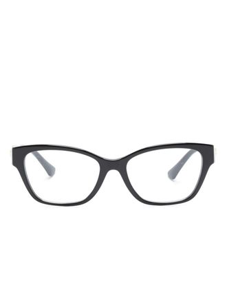 Versace Medusa-plaque cat-eye frame glasses - women - Acetate - 54 - Black