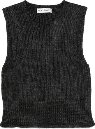 Our Legacy Canotta in maglia a coste - Nero