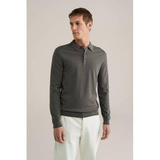 WE Fashion regular polo gebreid kaki