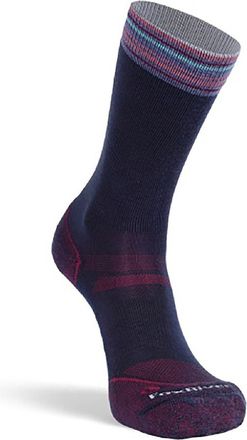 Fox River Womens Stripe Medium Weight Crew Hiking Socks Blue L