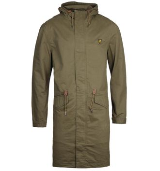 Lyle & Scott Mens Lichen Green Fishtail Parka Jacket - Size X-Large