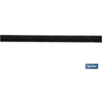 cofan Cofan - Din-975 C-8.8 M-12 N Caja 20 Unid., Varilla Roscada 8.8, Din-975 1metro, Calidad, 1 Metro De Longitud, Color Pavonado Negro