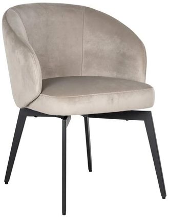 Richmond Interiors Design Armlehnstuhl Amphara - Samt Beige