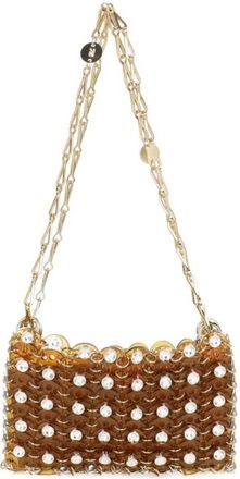 Paco Rabanne Gold 1969 Nano Rhinestones Resin Brass Shoulder Bag