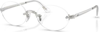Ray-Ban 52mm Oval optical glasses in Silver at Nordstrom