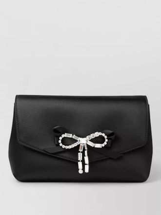 Jimmy Choo London mini bow clutch bag chain strap