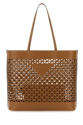 Prada Brown Leather Tote Bag