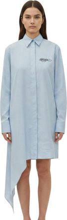 Off-white Blue Striped Shirt Dress