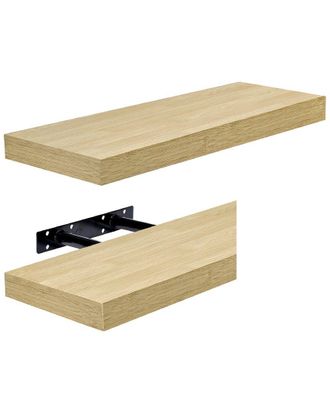 Sorbus Set Of 2 Rustic Floating Shelves