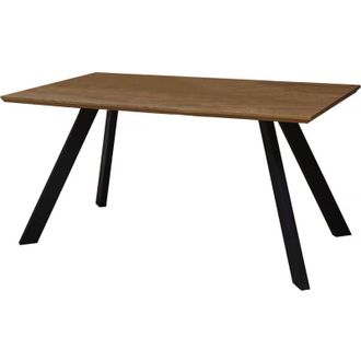 Habitat et Jardin Mesa De Comedor manhattan Roble / Negro - 160 X 90 X 75,5 Cm