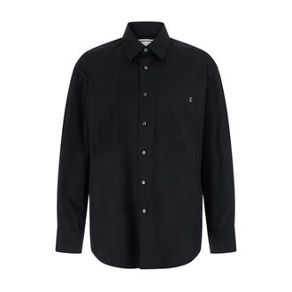 Wooyoungmi Wooyoungmi - Back Logo Shirt - Heren - Overhemden - Zwart - Maat: M Katoen