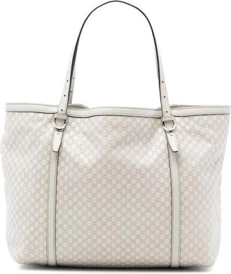 Gucci Pre-owned Tote Bags, female, White, Size: ONE SIZE Pre-owned Leather Tote Bag