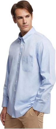 Brooks Brothers Milano Slim-fit Non-iron Overhemd - Heren - Zakelijke Overhemden - Blauw - M - Katoen - Overhemden