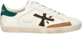 Premiata Steven 7284 - Heren - Sneakers - Beige - 44 EU - Leer - Schoenen