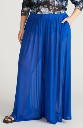 Universal Standard Mesh Wide Leg Pants in Ultramarine Blue at Nordstrom, Size Xxx-Large