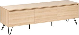 Beliani Beliani - Mobile tv 3 ripiani Pannello di particelle 150 cm Marrone chiaro Cardigan